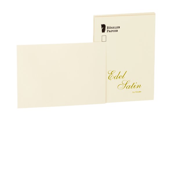 Edel Satin- Kartenpack 20/A6, ivory glatt